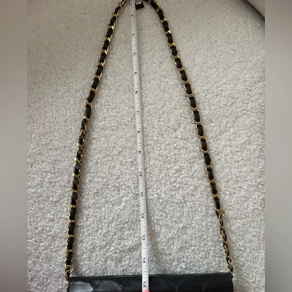 CHANEL Black Lambskin Full Flap Shoulder Bag - Picture 17 of 17